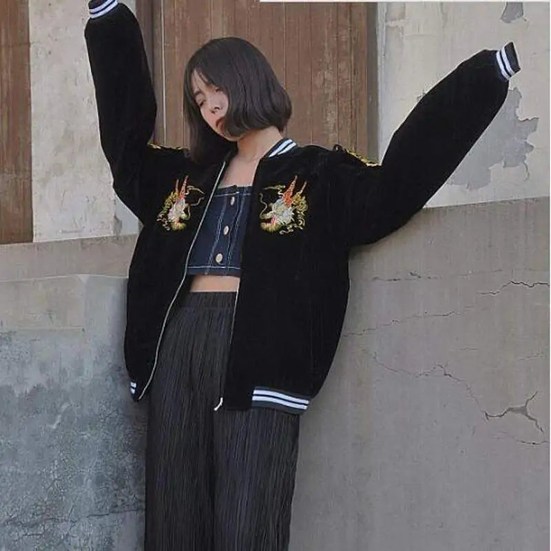 Japanische Drachen Bomberjacke | Streetwear im asiatischen Stil