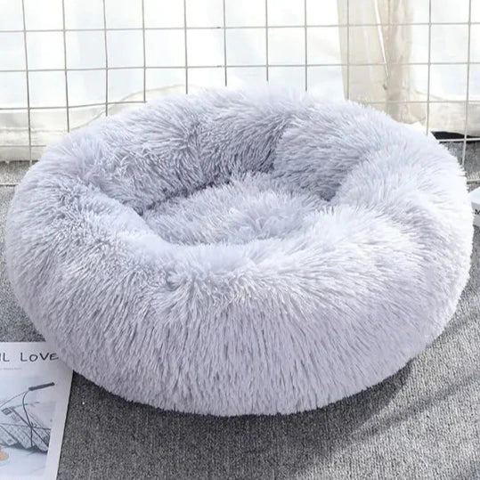 Flauschiges Haustierbett | Beruhigendes Kuschelbett für Hunde & Katzen