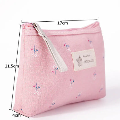 Japanische Canvas Kosmetiktasche | Stilvolle Aufbewahrung für unterwegs
