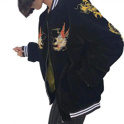 Japanische Drachen Bomberjacke | Streetwear im asiatischen Stil